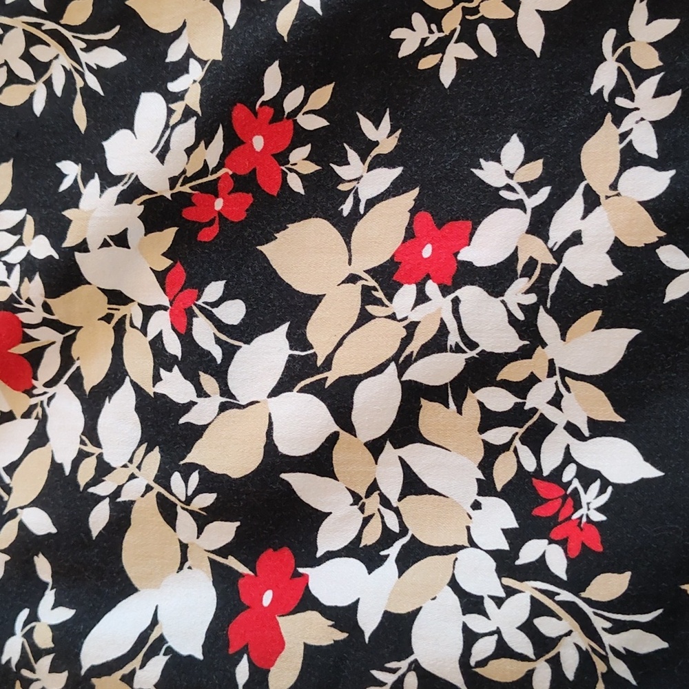 Requirements Capris 14 Spring Summer Bold Floral Pattern Cotton Blend Mid Rise - Picture 5 of 12